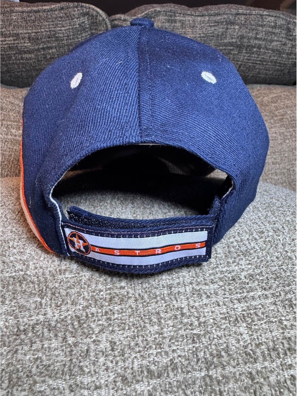 Houston Astros '47 Brand Adjustable Hat - Navy Blue/White Colorblock - Picture 5 of 12
